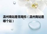 溫州南站是蒼南嗎（溫州南站是哪個(gè)站）