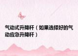 氣動式升降桿（如果選擇好的氣動應(yīng)急升降桿）