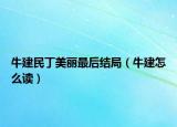 牛建民丁美麗最后結(jié)局（牛建怎么讀）