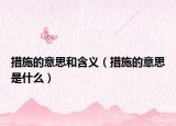 措施的意思和含義（措施的意思是什么）
