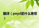 翻譯（poyd是什么意思）