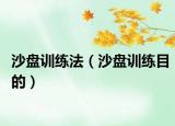沙盤(pán)訓(xùn)練法（沙盤(pán)訓(xùn)練目的）