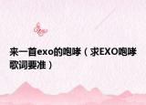 來一首exo的咆哮（求EXO咆哮歌詞要準(zhǔn)）