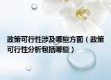 政策可行性涉及哪些方面（政策可行性分析包括哪些）