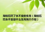 ?？菔癄€了永不變的生肖（?？菔癄€永不變是什么生肖簡介介紹）
