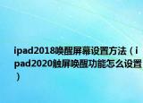ipad2018喚醒屏幕設(shè)置方法（ipad2020觸屏喚醒功能怎么設(shè)置）