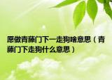 愿做青藤門(mén)下一走狗啥意思（青藤門(mén)下走狗什么意思）