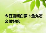 今日更新白蘿卜魚丸怎么做好吃