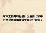 家中之物開(kāi)特肖是什么生肖（家中之物是特肖指什么生肖簡(jiǎn)介介紹）