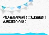 2杠4星是啥級(jí)別（二杠四星是什么級(jí)別簡(jiǎn)介介紹）