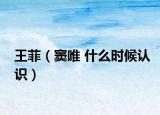 王菲（竇唯 什么時候認識）