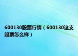 600130股票行情（600130這支股票怎么樣）