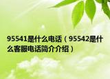 95541是什么電話（95542是什么客服電話簡(jiǎn)介介紹）