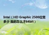 Intel（HD Graphic 2500位寬多少 我的怎么才64bit）