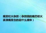 嘴里吐火雜技（雜技團的嘴巴噴火表演嘴里含的是什么液體）
