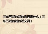 三年五載的載的意思是什么（三年五載的載的近義詞）