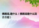 佛跳墻,是什么（佛跳墻是什么簡介介紹）