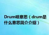 Drum啥意思（drum是什么意思簡介介紹）