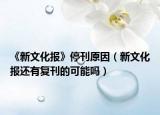 《新文化報(bào)》?？颍ㄐ挛幕瘓?bào)還有復(fù)刊的可能嗎）