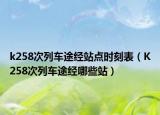 k258次列車途經(jīng)站點時刻表（K258次列車途經(jīng)哪些站）