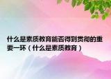 什么是素質(zhì)教育能否得到貫徹的重要一環(huán)（什么是素質(zhì)教育）