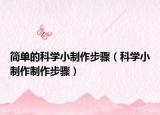 簡單的科學(xué)小制作步驟（科學(xué)小制作制作步驟）