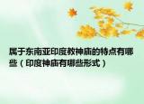 屬于東南亞印度教神廟的特點有哪些（印度神廟有哪些形式）