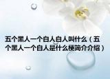 五個(gè)黑人一個(gè)白人白人叫什么（五個(gè)黑人一個(gè)白人是什么梗簡介介紹）