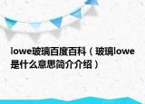 lowe玻璃百度百科（玻璃lowe是什么意思簡介介紹）