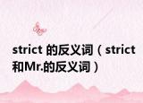 strict 的反義詞（strict和Mr.的反義詞）