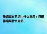 雅蠛蝶在日語中什么意思（日語雅蠛蝶什么意思）