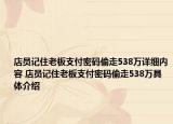 店員記住老板支付密碼偷走538萬詳細內(nèi)容 店員記住老板支付密碼偷走538萬具體介紹