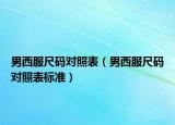 男西服尺碼對(duì)照表（男西服尺碼對(duì)照表標(biāo)準(zhǔn)）