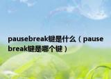 pausebreak鍵是什么（pausebreak鍵是哪個鍵）