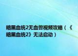 暗黑血統(tǒng)2無血獸視頻攻略（《暗黑血統(tǒng)2》無法啟動）