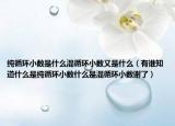 純循環(huán)小數(shù)是什么混循環(huán)小數(shù)又是什么（有誰知道什么是純循環(huán)小數(shù)什么是混循環(huán)小數(shù)謝了）