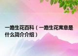 一路生花百科（一路生花寓意是什么簡介介紹）