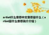 artist什么意思中文意思是什么（artist是什么意思簡(jiǎn)介介紹）