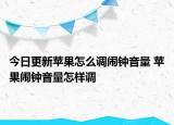 今日更新蘋果怎么調(diào)鬧鐘音量 蘋果鬧鐘音量怎樣調(diào)