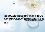 iso9001和ts16949的區(qū)別（ISO9001和ISO14001分別指的是什么東西）