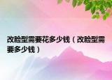 改臉型需要花多少錢（改臉型需要多少錢）