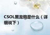 CSOL黑龍炮是什么（詳細(xì)說(shuō)下）