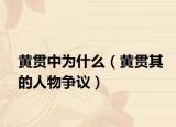 黃貫中為什么（黃貫其的人物爭(zhēng)議）