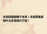 文房四寶指哪個生肖（文房四寶是指什么生肖簡介介紹）