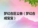 夢(mèng)幻合區(qū)公告（夢(mèng)幻合成寶寶）