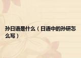 孫日語是什么（日語中的孫研怎么寫）