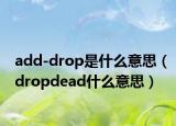 add-drop是什么意思（dropdead什么意思）
