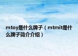 mtoy是什么牌子（mtmit是什么牌子簡介介紹）