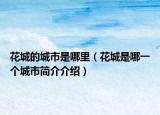 花城的城市是哪里（花城是哪一個(gè)城市簡(jiǎn)介介紹）