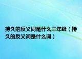 持久的反義詞是什么三年級（持久的反義詞是什么詞）